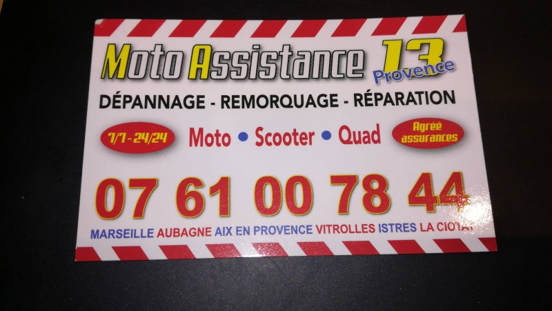 Service d'assistance remorquage pour moto avec entretien et révision sur rendez-vous à Châteauneuf les Martigues proche Marseille 